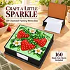 PU 5D Pearl Diamond Painting Kit Note Box DIY Diamond Art Notepad Box with 160 Sheets of Paper (Strawberry)