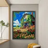 Flower House-16CT Stamped Cross Stitch 50*60cm/19.69*23.62in(Big Size)