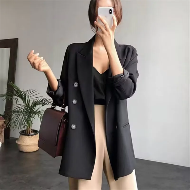 Toloer Toloer Jacket Female Spring New Korean Version Classic Two Buckle Temperament Lemon Color Loose Casual Web Celebrity Small Suit-Outfit Ideas