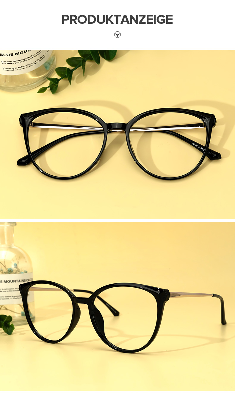 Omar Schwarz Cateye Brille