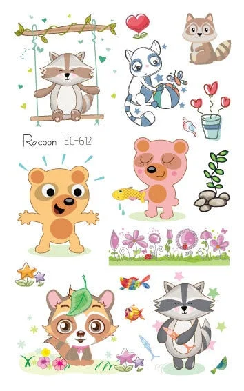 Cool Cartoon Temporary Red Card Tattoo Sticker for Boy Child Tattoo Kids Body Art Water Transfer Fake Tattoo Decals 120*75mm