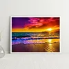 Sunset At The Seaside - 11CT Counted Cross Stitch - 46*36cm - Natural
