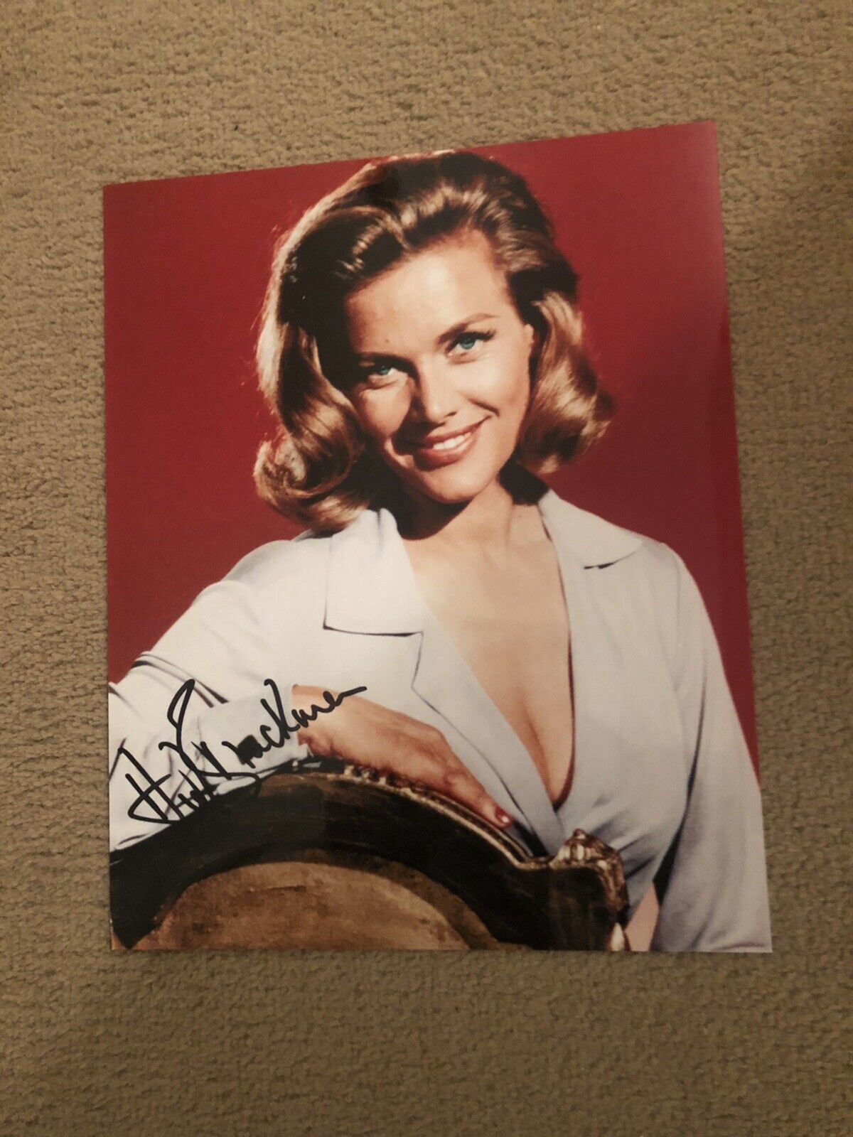 HONOR BLACKMAN (ACTRESS) PRESIGNED Photo Poster painting- 10x8”