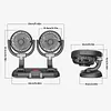 Car Fan 360 Adjustable 2 Head Air Fan Auto Electric Fan USB