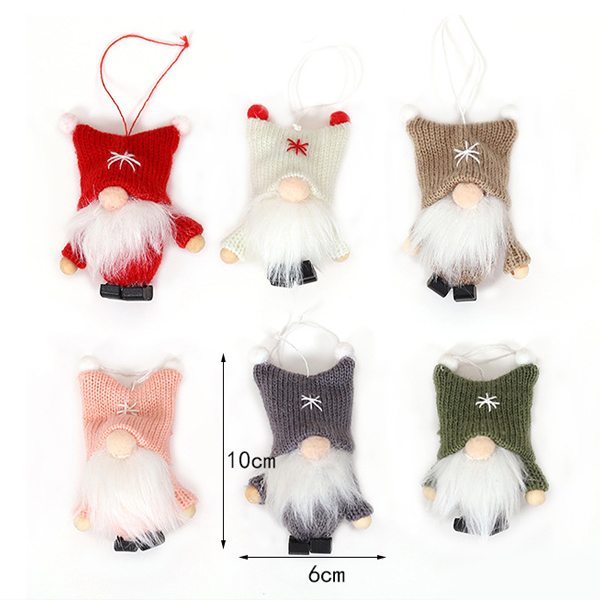 Santa Gnome Doll Christmas Ornaments