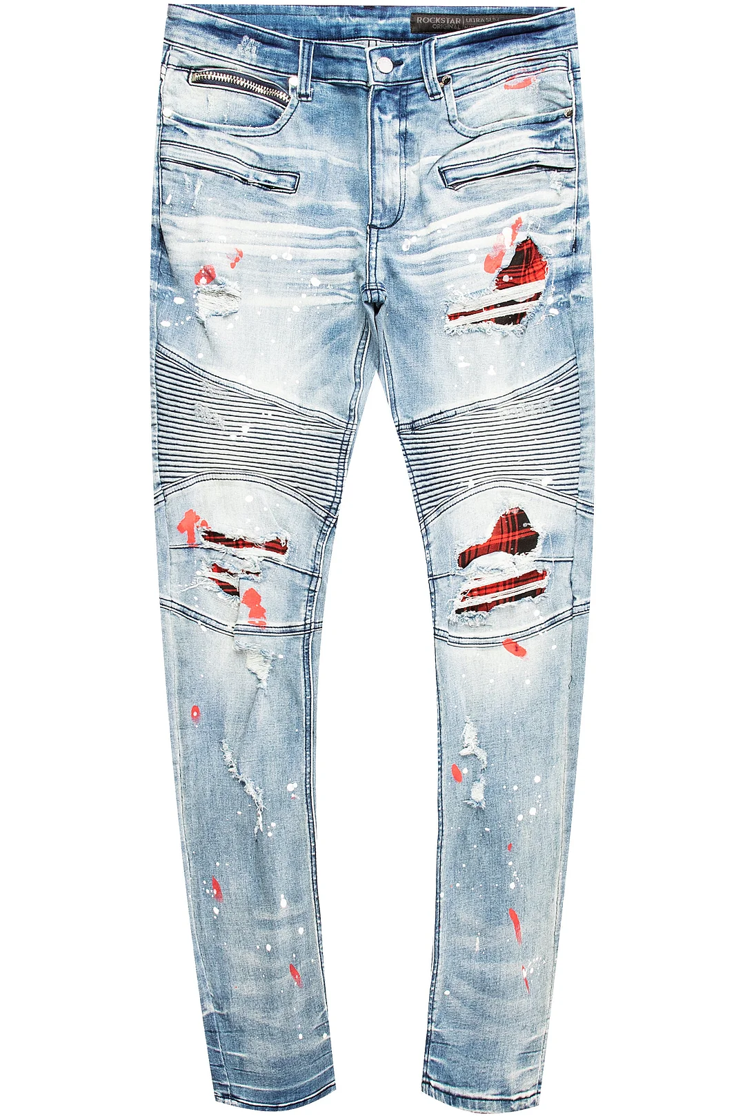 BUSTER PATCH BIKER JEAN- RED