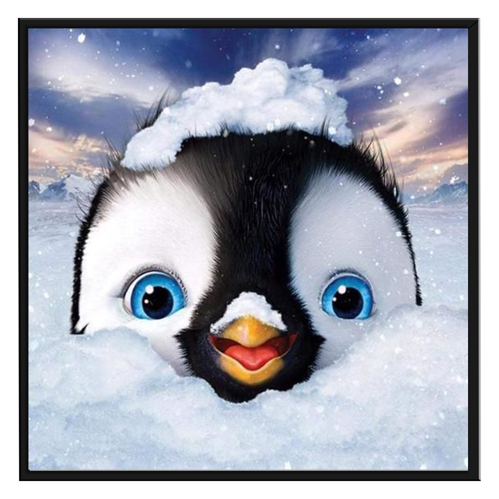 

Penguin - 11CT Stamped Cross Stitch - 40*40CM, 501 Original