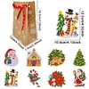 8Pcs Diamond Painting Christmas Gift Bags for Cookies Candy Gifts and Snacks