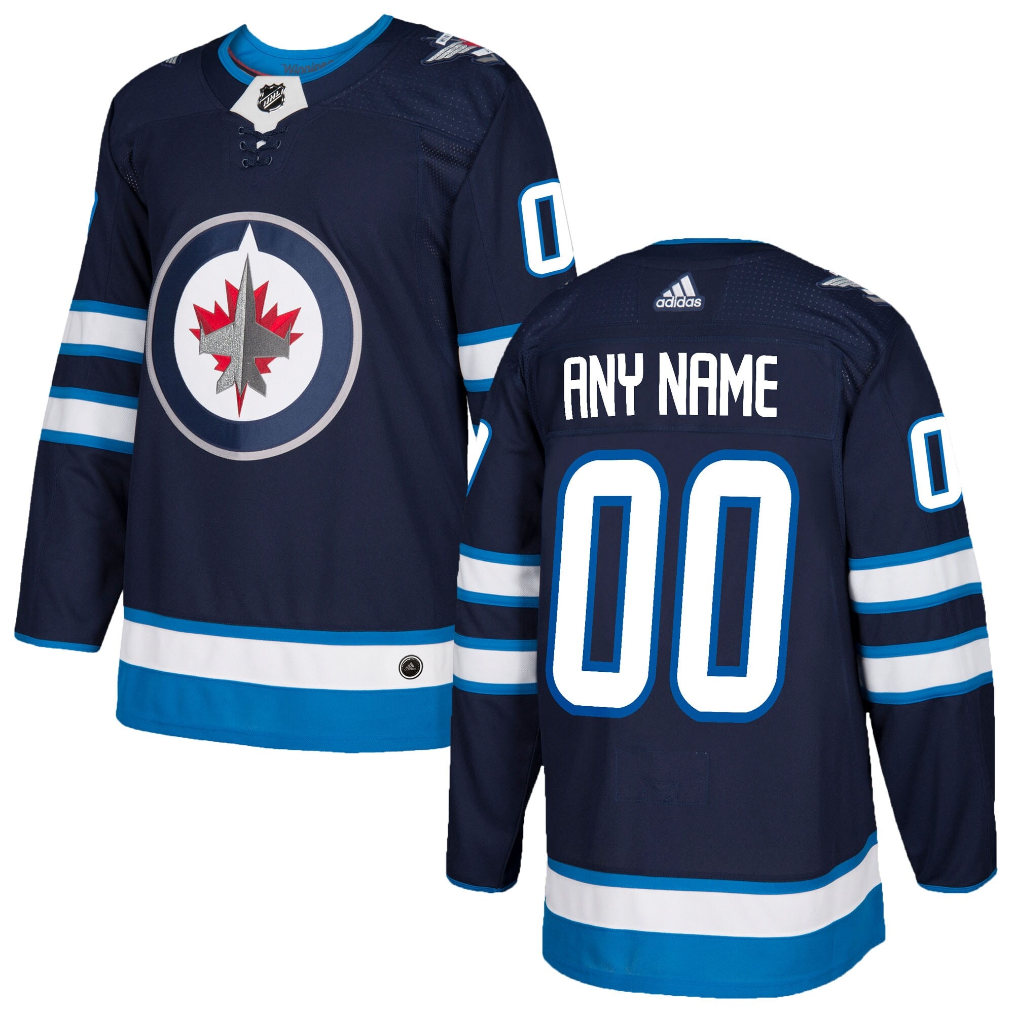 Winnipeg Jets   Custom Jersey – Navy mysite