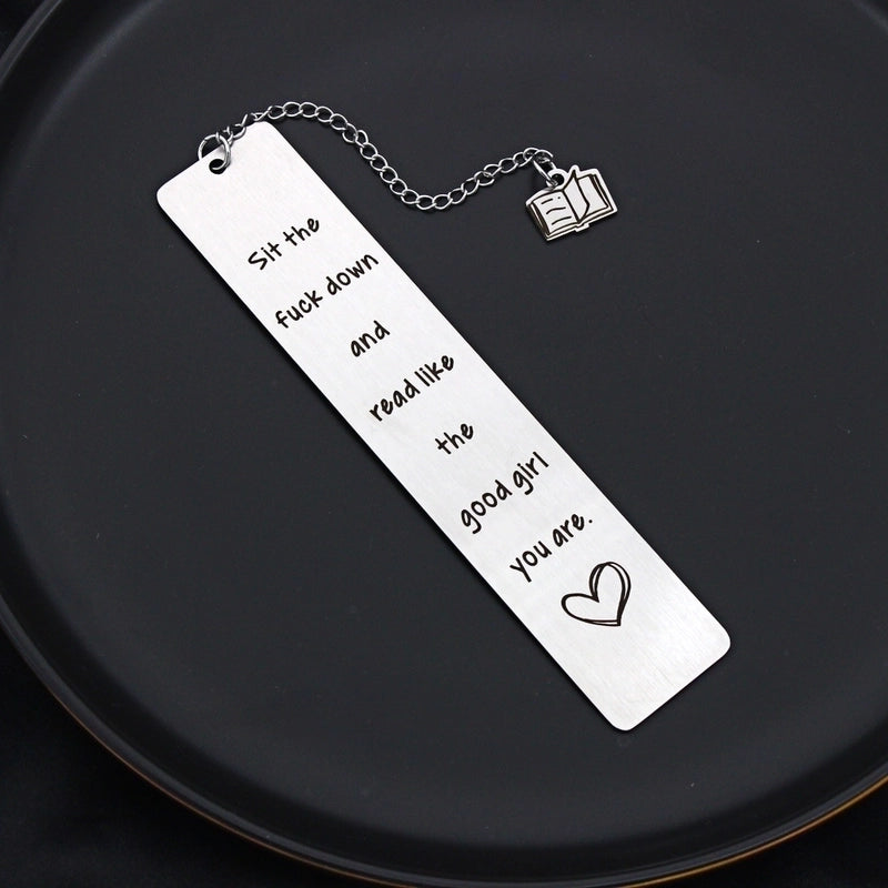 1 Piece Letter Learning School Stainless Steel Cartoon Style Minimalist Bookmark