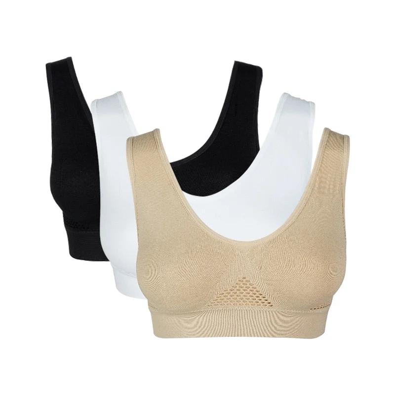 Bras For Women Plus Size Seamless Bra Cotton Breathable Underwear Wireless With Pads Push Up 6XL Bralette