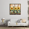 Sunflower Vase-11CT Stamped Cross Stitch Bead Embroidery 46*46cm tapestrymarket