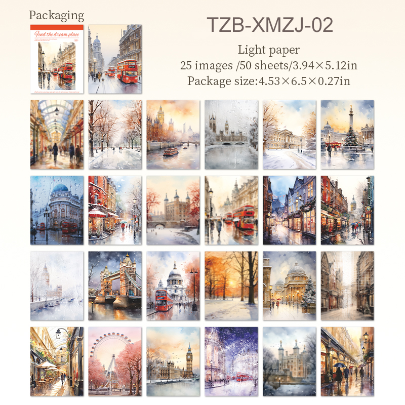 Material paper - Find The Dream Place Series Vintage Castle Travel Landscape 