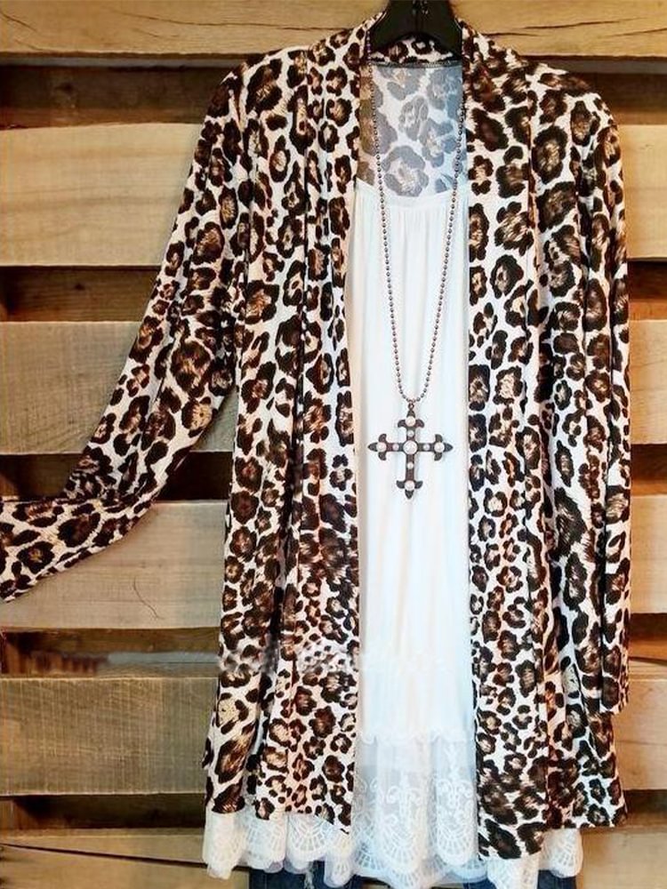Oversized Casual Printed Kimono P175439969