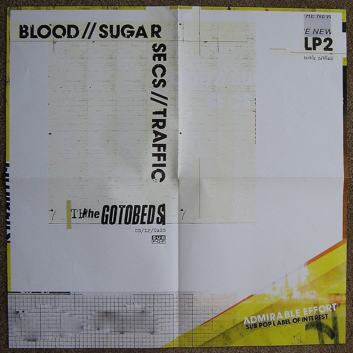 THE GOTOBEDS Abum POSTER 21x21 Blood Sugar Secs Traffic