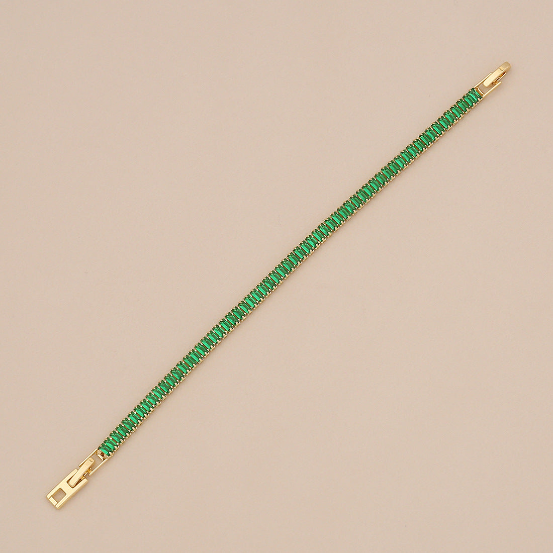 Multi-Color Square Zirconium Bracelet Fashionable And Versatile Hand Jewelry Niche B625