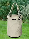 Canvas Tool Bucket Bag with Plastic Bottom Aerial Work Tool Bag for Electrician