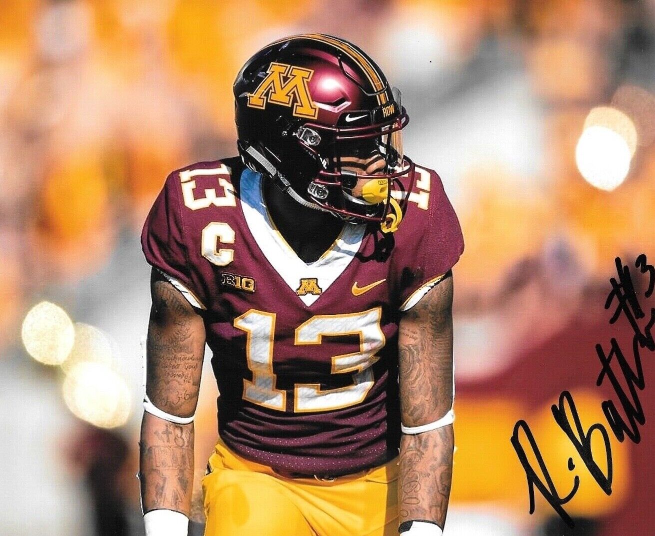 * RASHOD BATEMAN * signed 8x10 Photo Poster painting * MINNESOTA GOPHERS * NFL DRAFT * 10