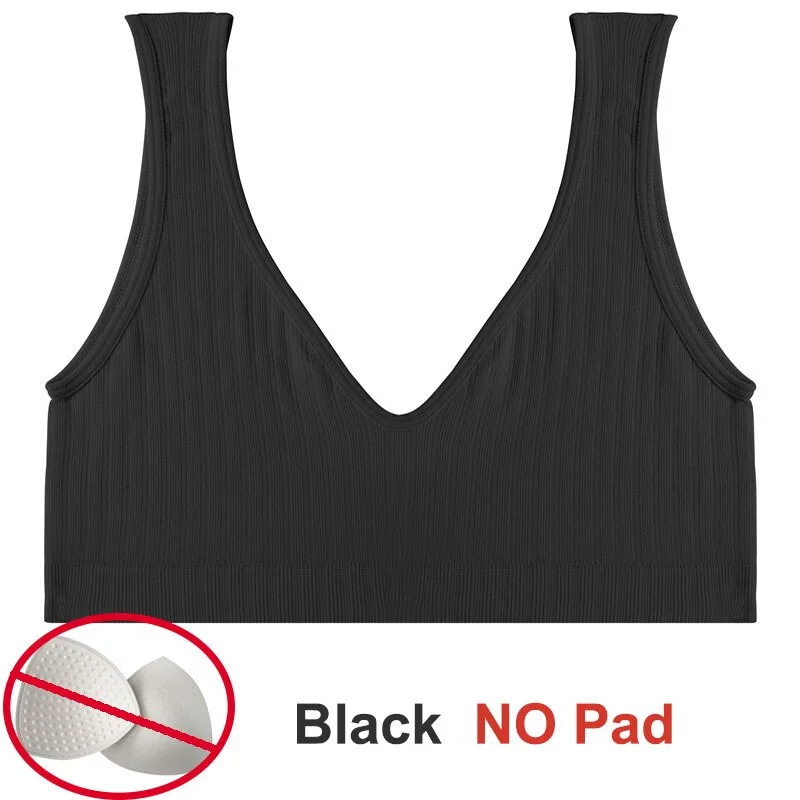 Women Crop Top Sexy Push Up Brassiere Tube Tops Seamless Bra Tank Top Bralette Lingerie for Female Underwear Backless Intimates