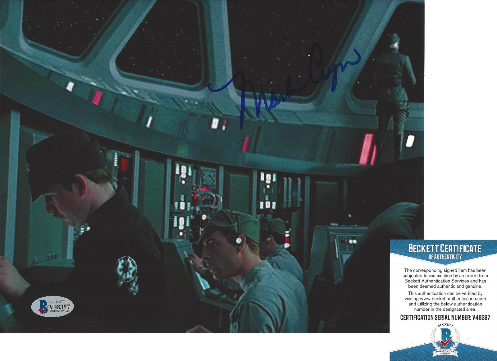 MARK CAPRI SIGNED STAR WARS THE EMPIRE STRIKES BACK 8x10 Photo Poster painting B BECKETT COA BAS