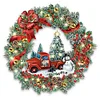 DIY Christmas Wreath Wall Hanging Cross stitch Kit - 11CT Stamped