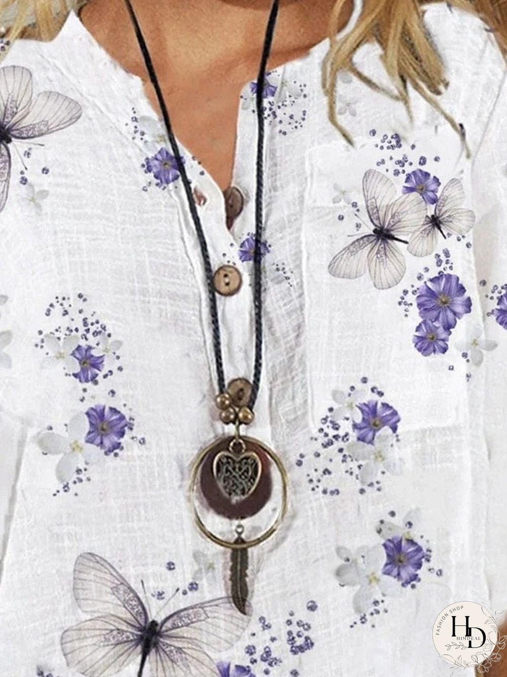 European and American printed stand-up collar long-sleeved printed shirt loose shirt plus size blouse