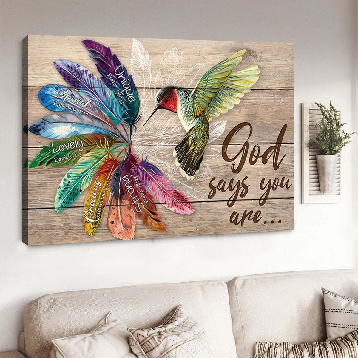 God Says You are..... Canvas Wall Art