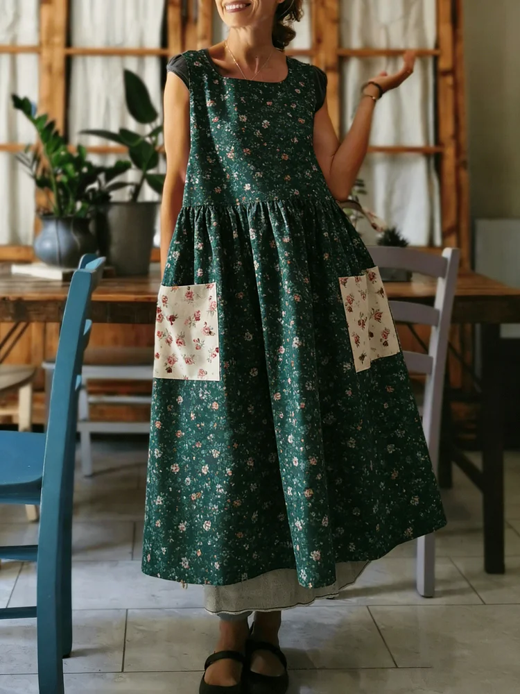 Vintage Print Apron