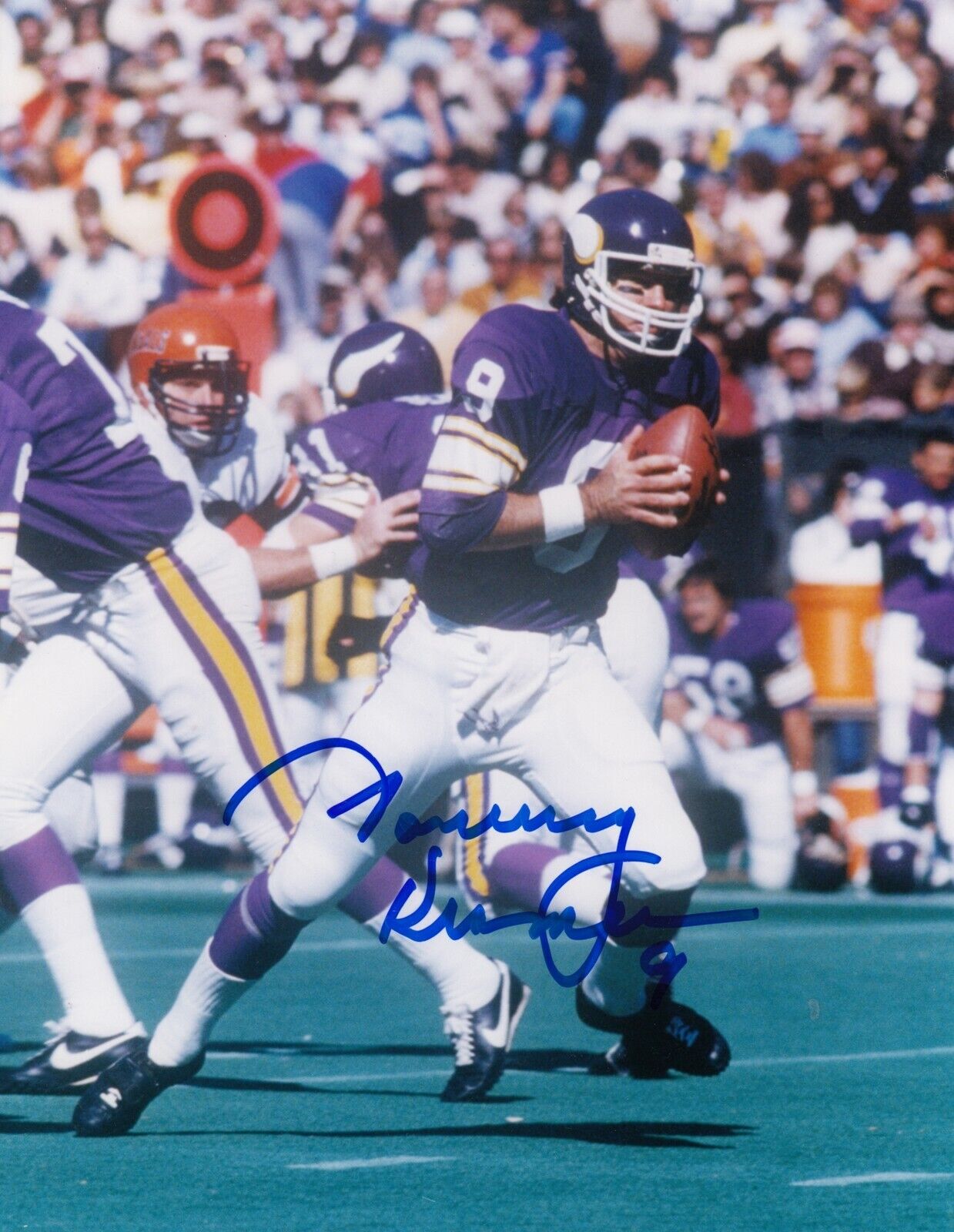 Tommy Kramer #0 8x10 Signed Photo Poster painting w/ COA Minnesota Vikings 031719