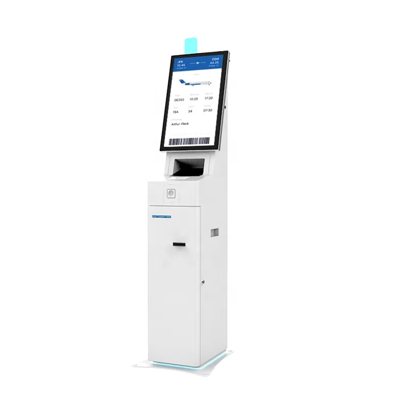Floor Standing RFID Self Service Interactive Efficient Passenger RFID Self-Service Check-In Kiosk for RFID Airport