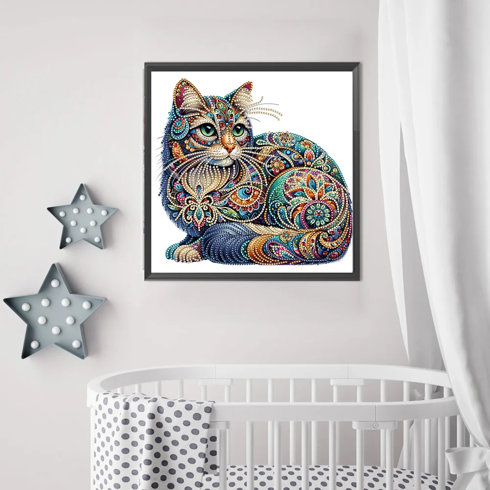 Diamond Painting - Partial Special Shaped Drill - Gorgeous Cat(Canvas|30*30cm)