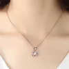 Collana di cuore con rosa
