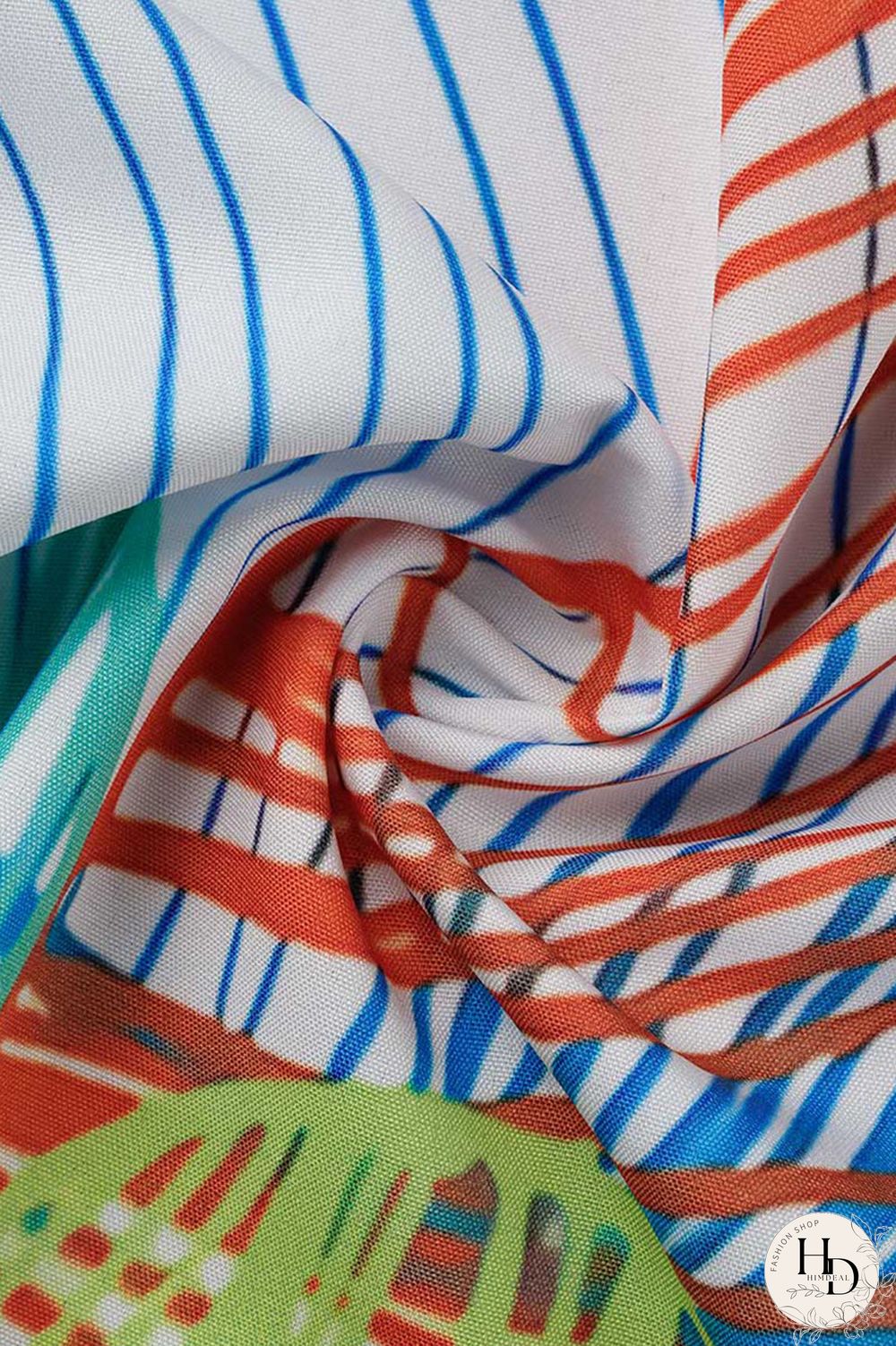 Sky Blue Casual Print Patchwork Buckle Turndown Collar Tops