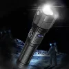 Lampe de Poche 12000 Lumens Rechargeable Laser Étanche pour Randonnée en Plein Air