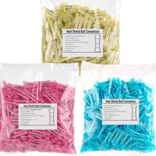 pornhint Pornhint 400/100x Waterproof Heat Shrink Butt Wire Splice Crimp Connectors Terminals Kit New