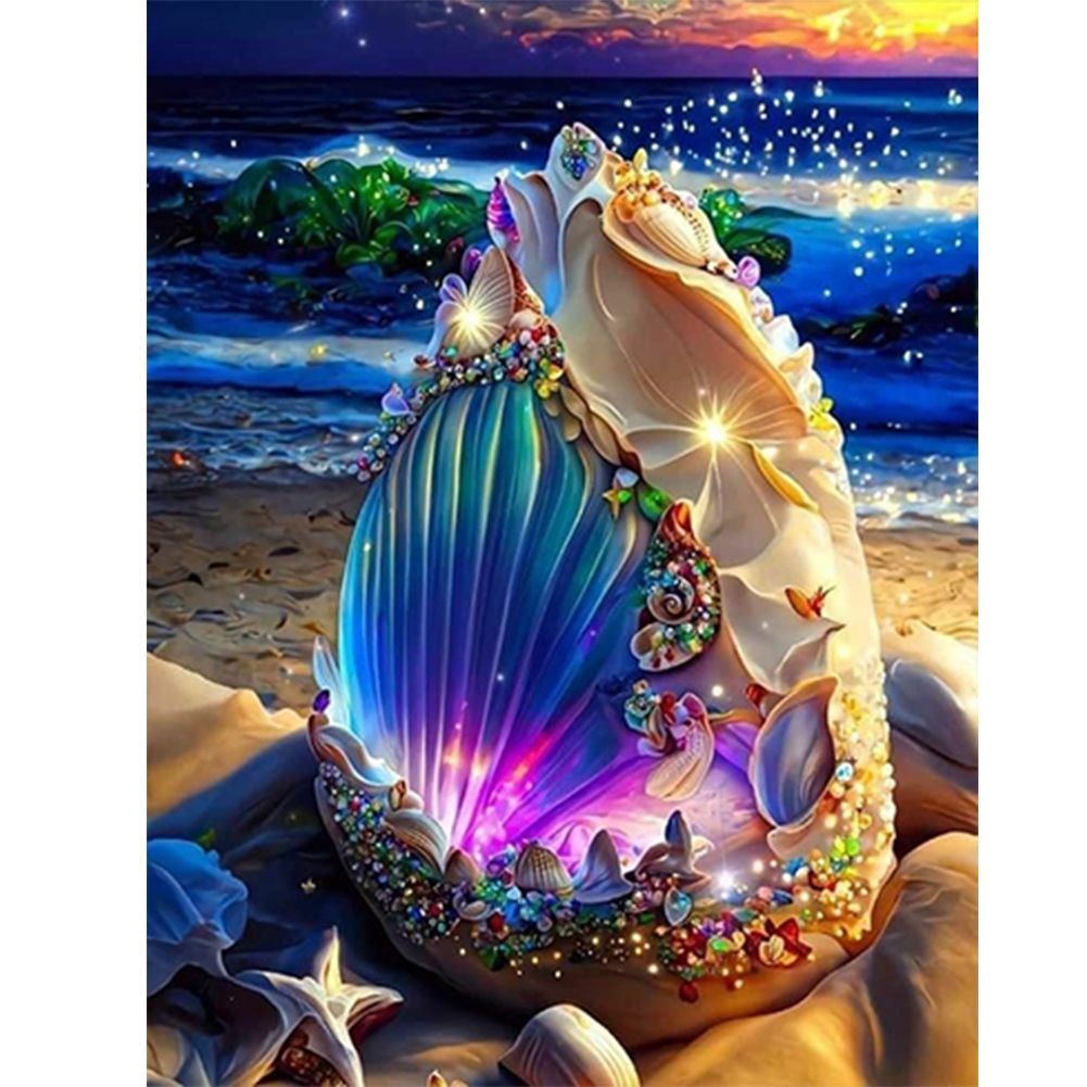 Dream Beach Shells 30*40CM(Canvas) Full Round Drill Diamond Painting gbfke