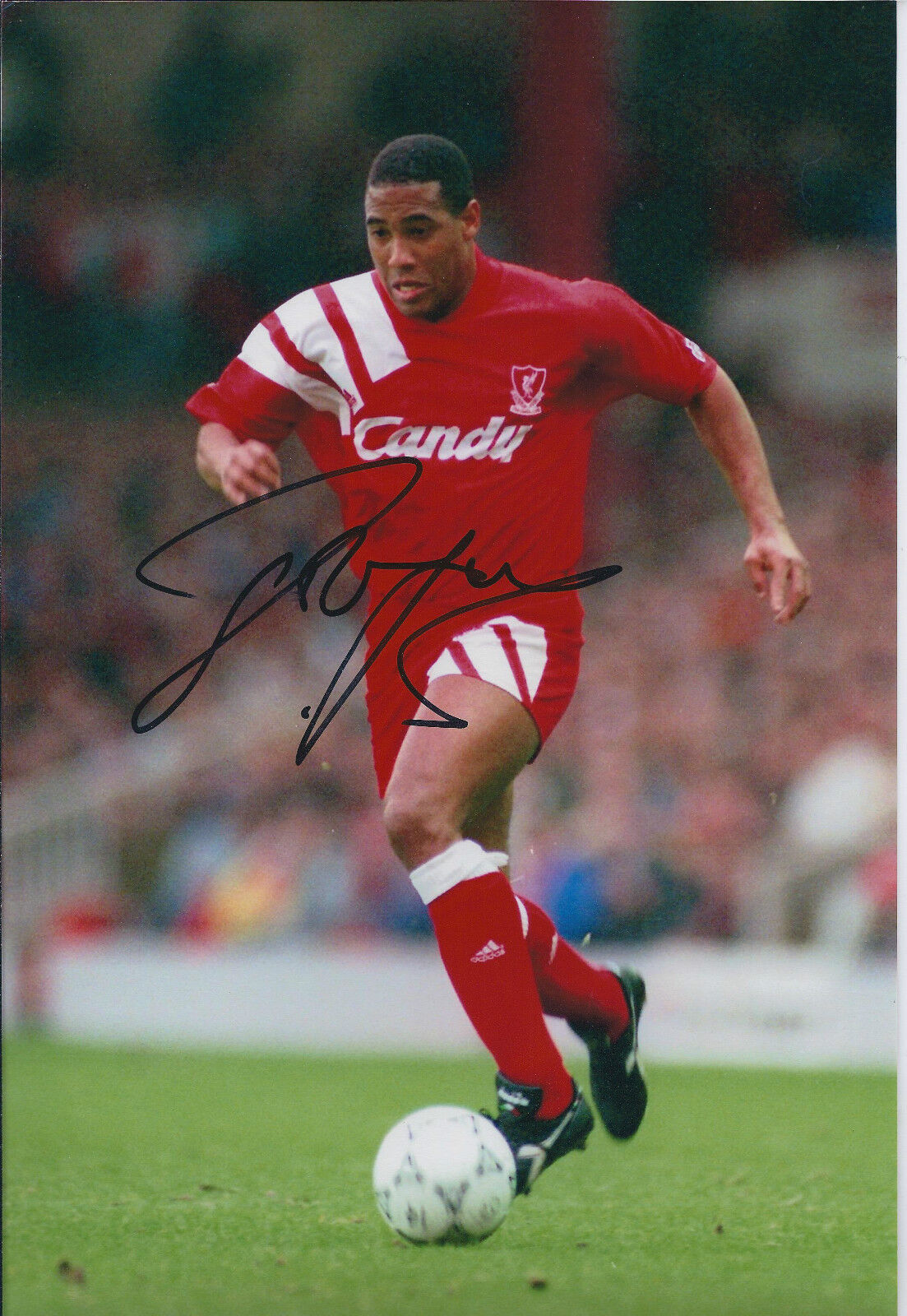 John BARNES SIGNED Autograph 12x8 Photo Poster painting AFTAL COA Liverpool Legend Authentic