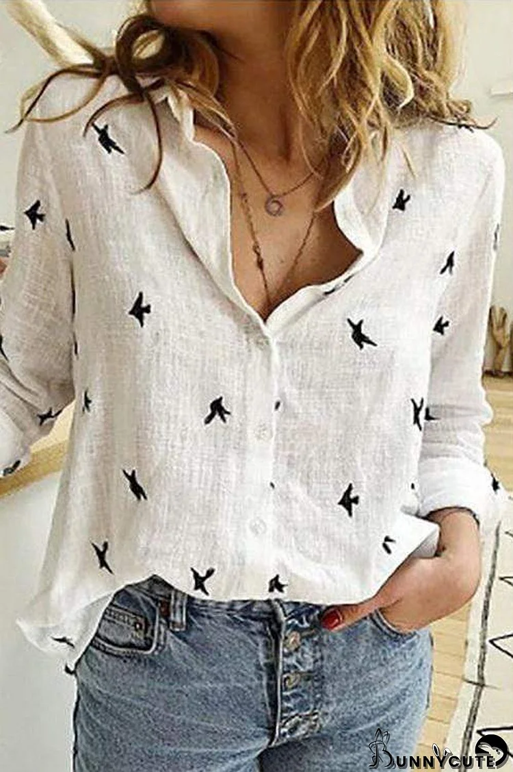 Autumn Loose Fashion Print Shirt