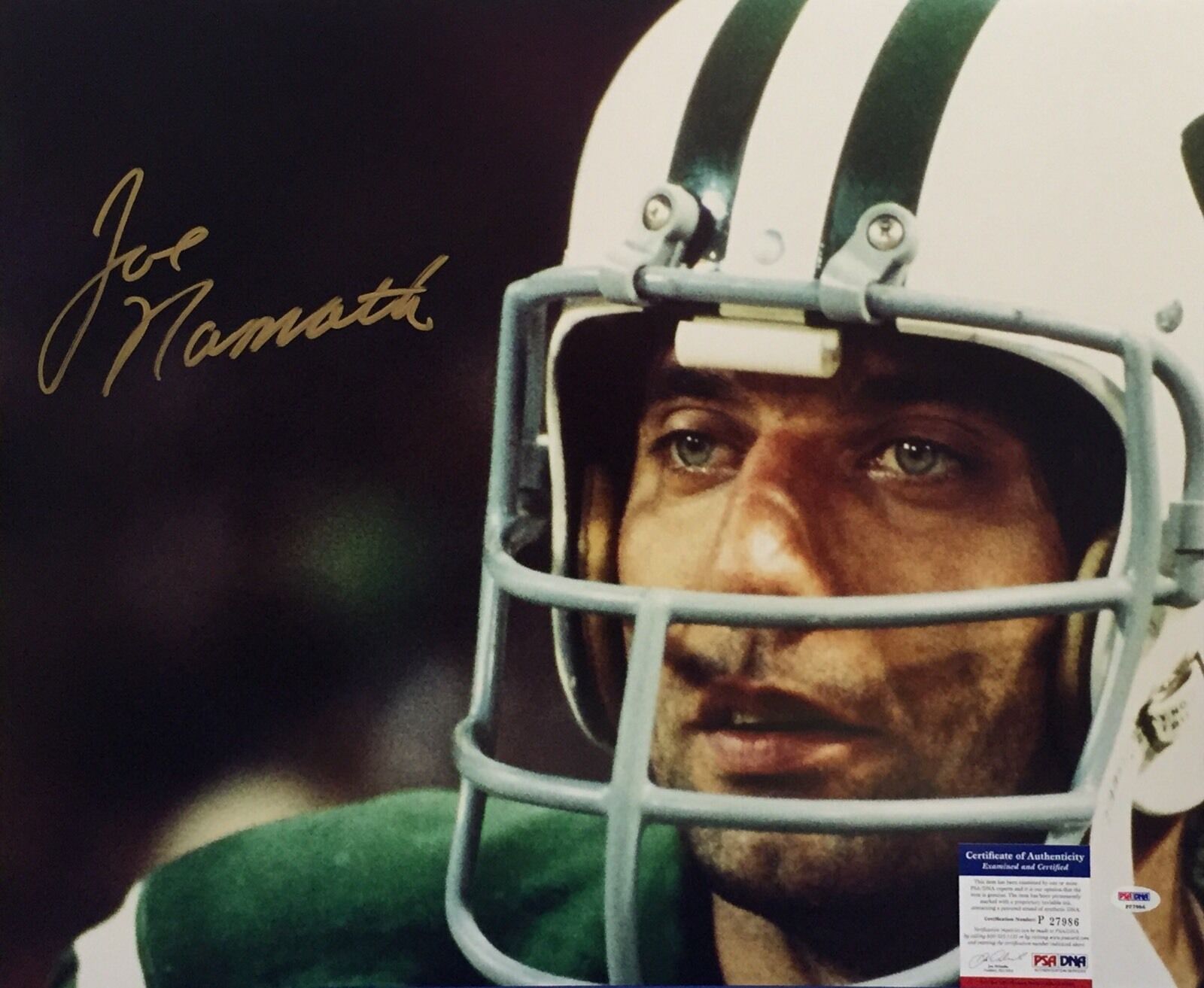 Joe Namath Signed Autographed New York Jets 24x20 Photo Poster painting PSA/DNA