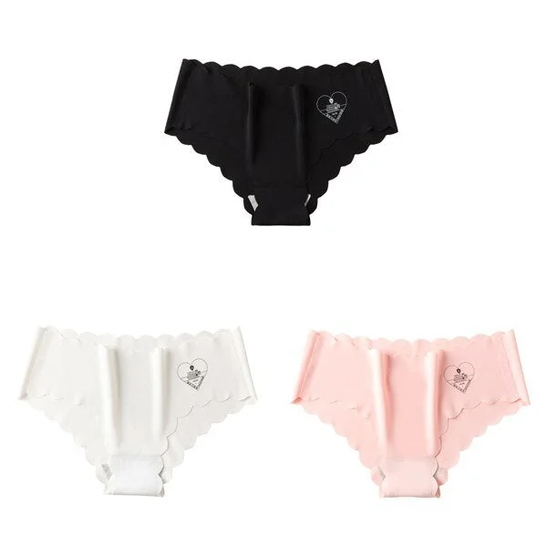 3pcs/lot Sexy Panties For Women Briefs Set Seamless Lingerie Solid Mid-Waist Cotton Panty Female Underpants Underwear Intimates