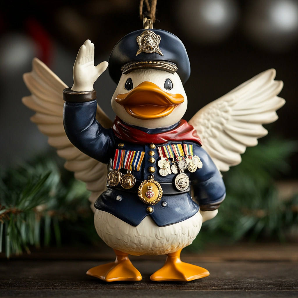 Duck Soldier Ornament