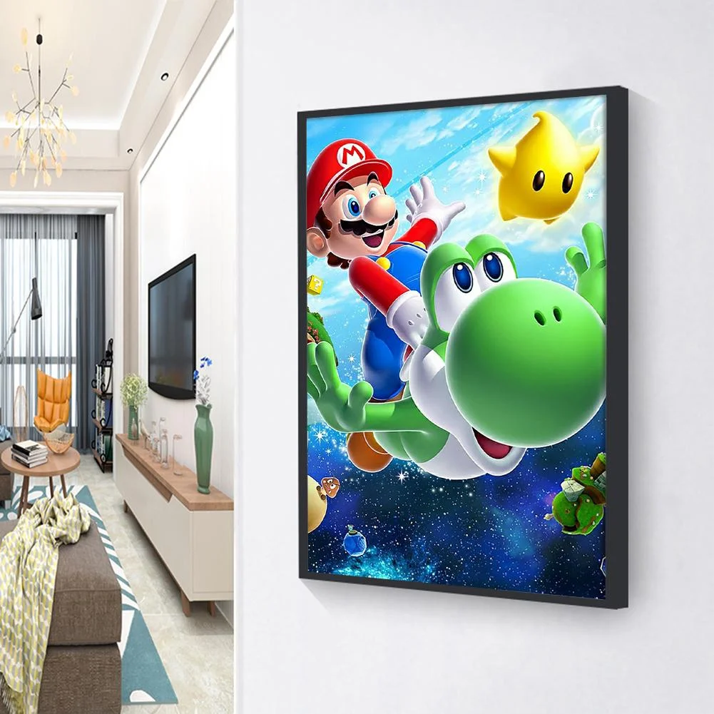 Diamond Painting - Full Round Drill - Mario(30*40cm)