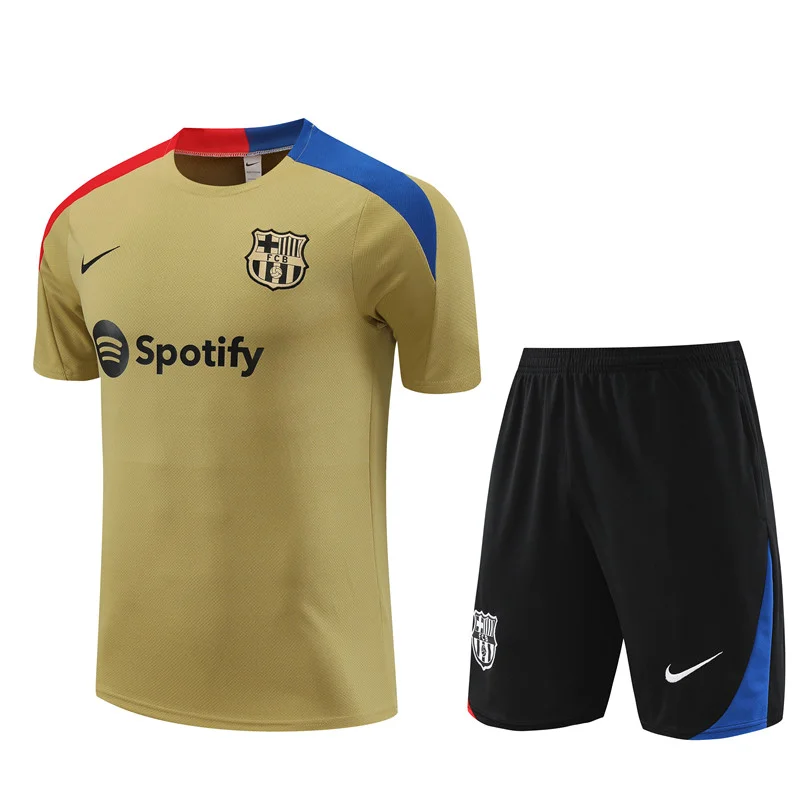 24/25 Barcelona Training Kit Short Sleeve Football Shirt Thai Quality
