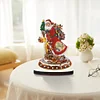 Diamond Painting Wooden Christmas Desktop Ornament Santa