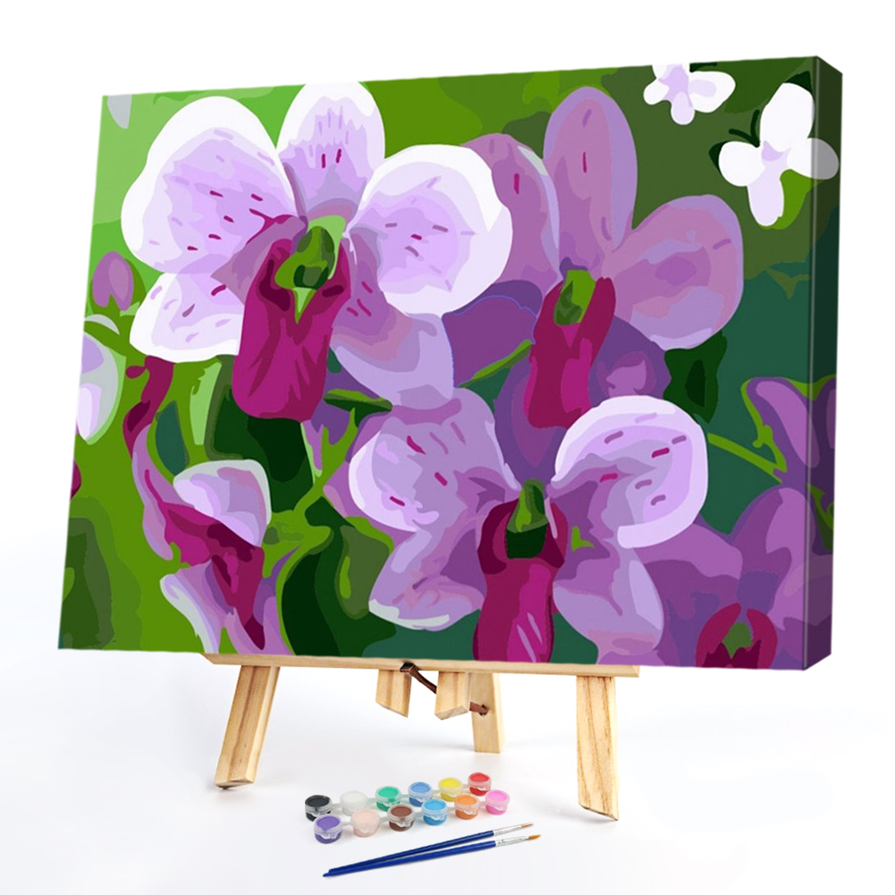 

40*50CM Paint By Numbers-Purple Flowers, 501 Original