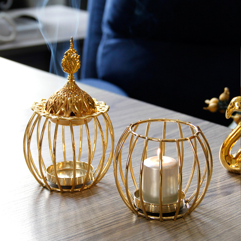 Metal Birdcage Candlestick