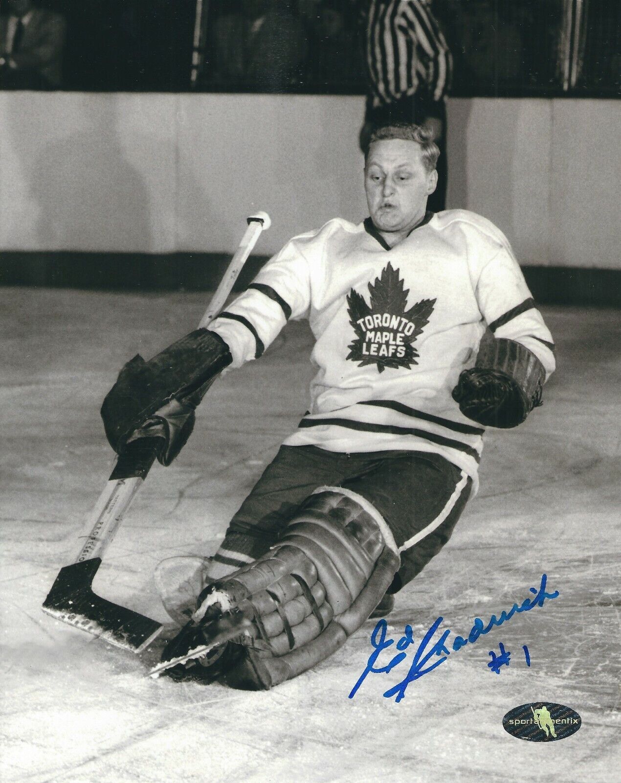 Signed 8x10 ED CHADWICK Toronto Maple Leafs Autographed Photo Poster painting - COA