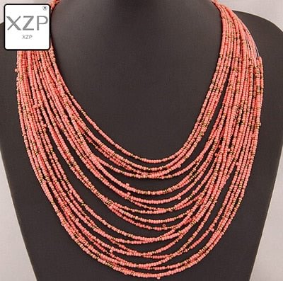 YOY-Women Bohemian Multi-layer Vintage Long Necklaces