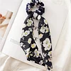 10PCS Floral Polka Dot Bowknot Ribbon Hair Band Scrunchies