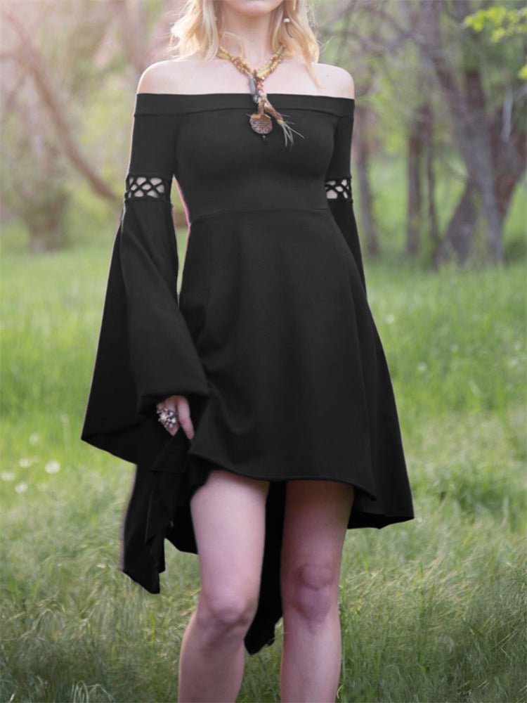 DressElf Flare Off Shoulder Mini DressDress